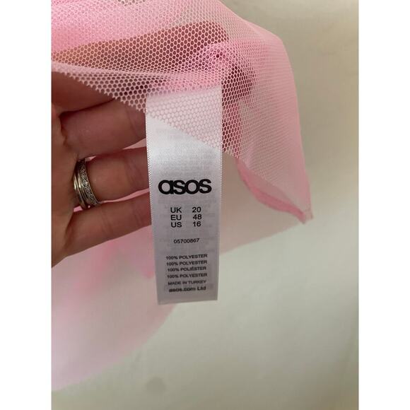 NWT ASOS Curve Sheer Hyper Feminine Mesh Top Puff Bow Sleeve Festival Rave Girly - Picture 7 of 8